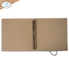 Elizabeth Craft Designs Stonewashed Brown Square XL Art Journal aj05 open