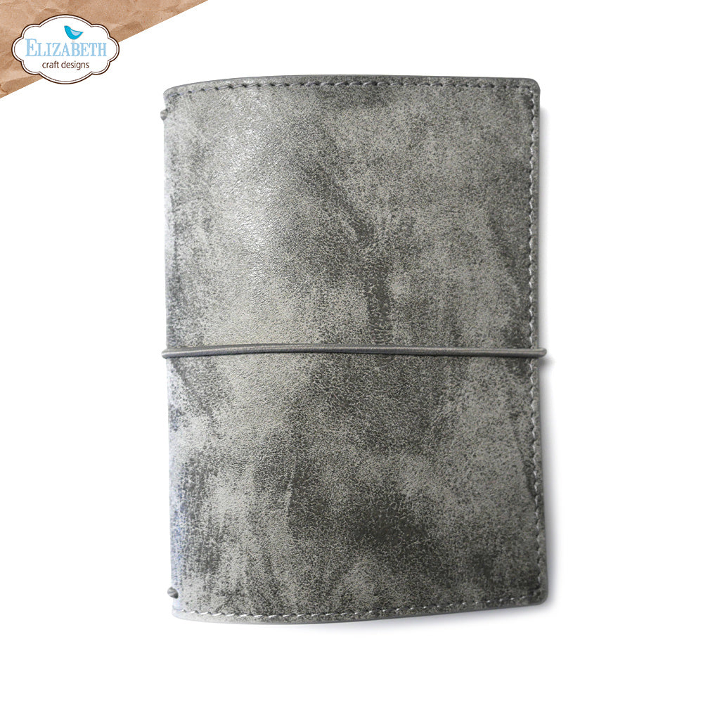 Elizabeth Craft Designs Stonewashed Grey Passport Art Journal aj08