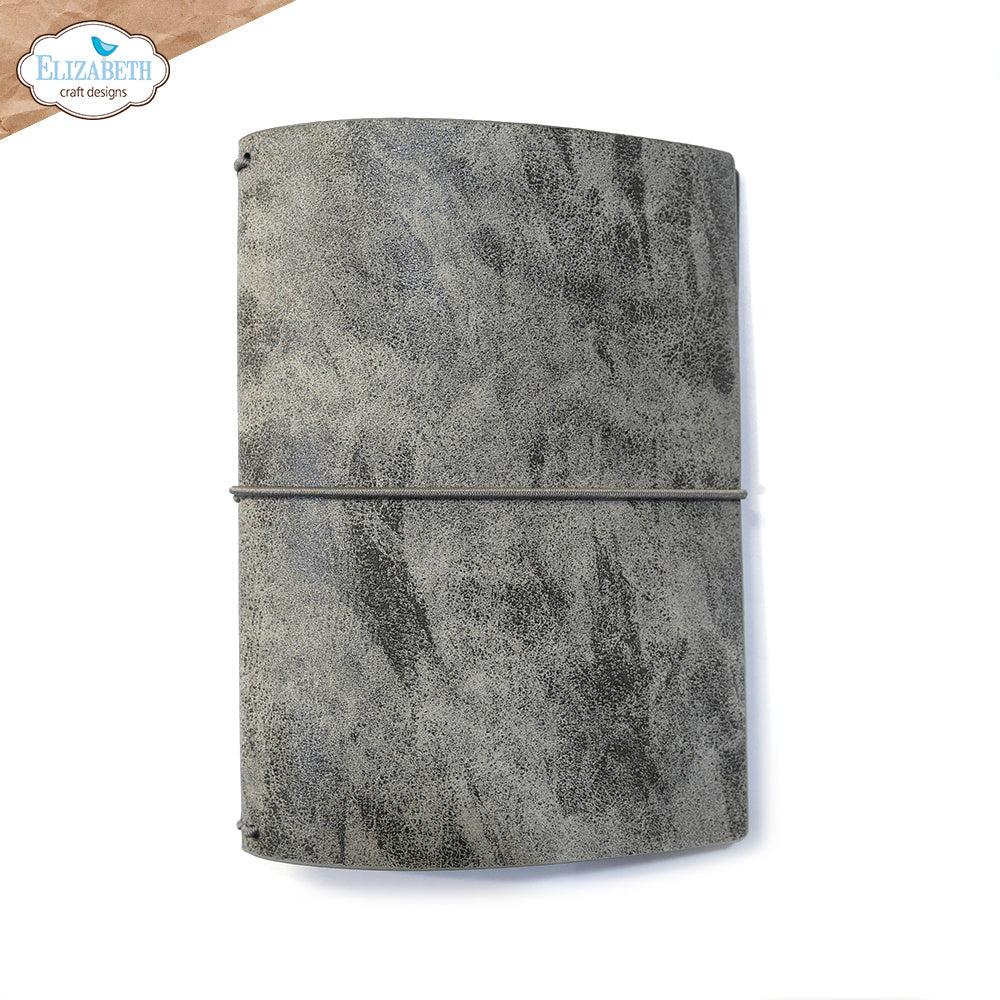 Elizabeth Craft Designs Stonewashed Grey Passport XL Art Journal aj10