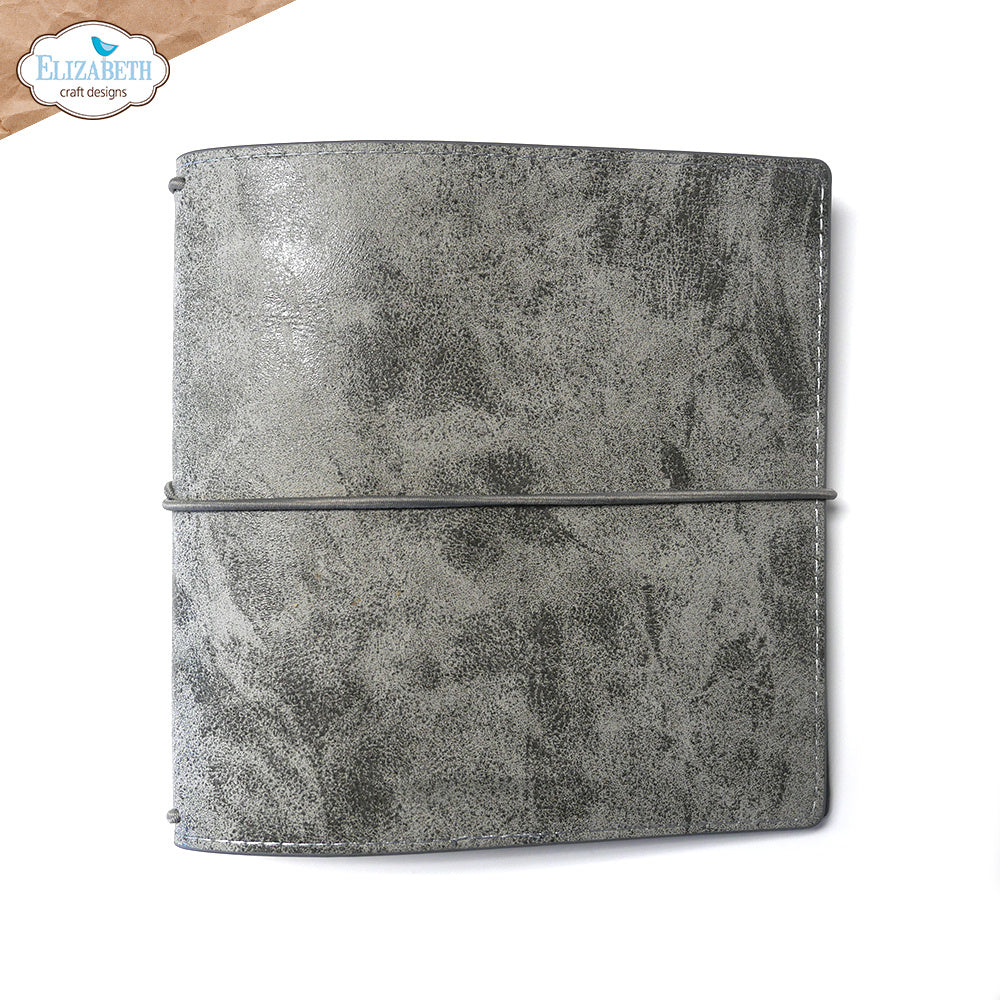 Elizabeth Craft Designs Stonewashed Grey Square XL Art Journal aj06