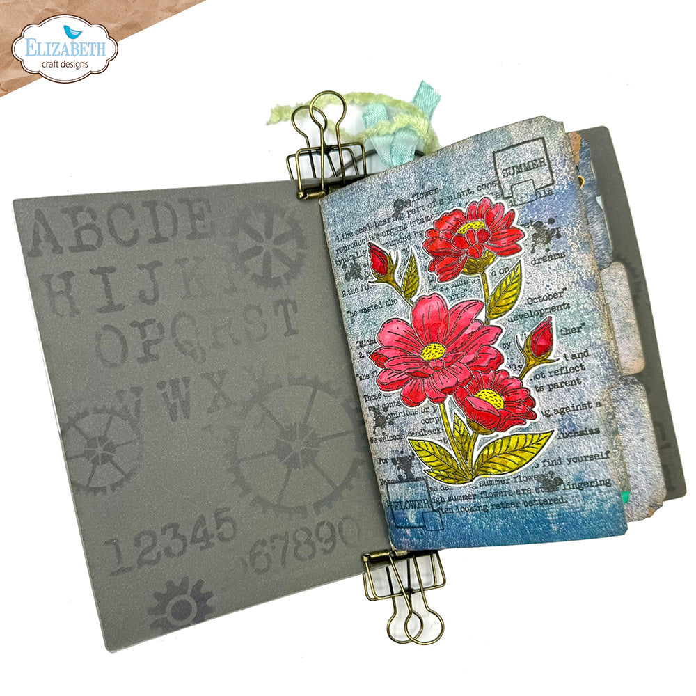 Elizabeth Craft Designs Summer Flower Stamp and Die Set csd414 floral