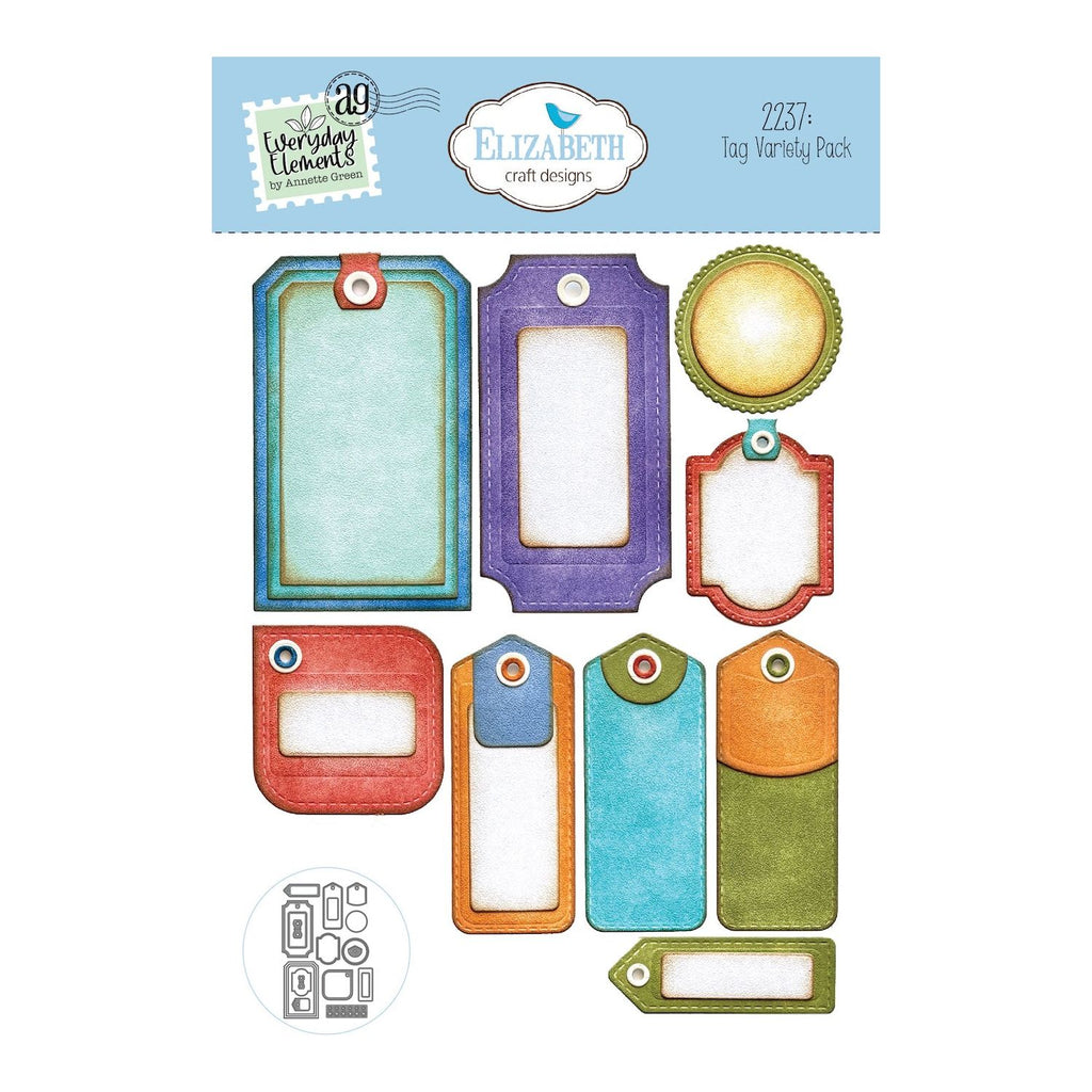 Elizabeth Craft Designs Tag Variety Pack Dies 2237