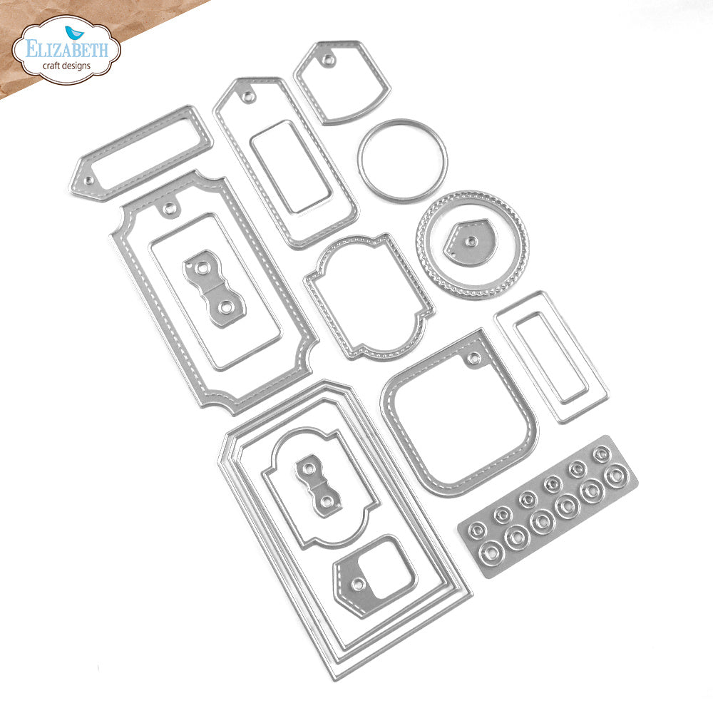 Elizabeth Craft Designs Tag Variety Pack Dies 2237 pieces