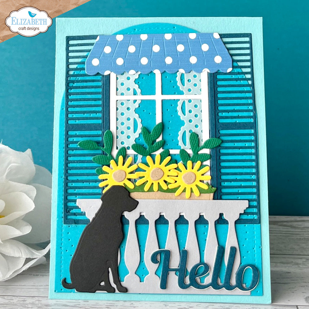 Elizabeth Craft Designs Through the Window Dies 2302 hello