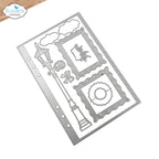 Elizabeth Craft Designs Wavy Page and Lamppost Dies 2390 outline