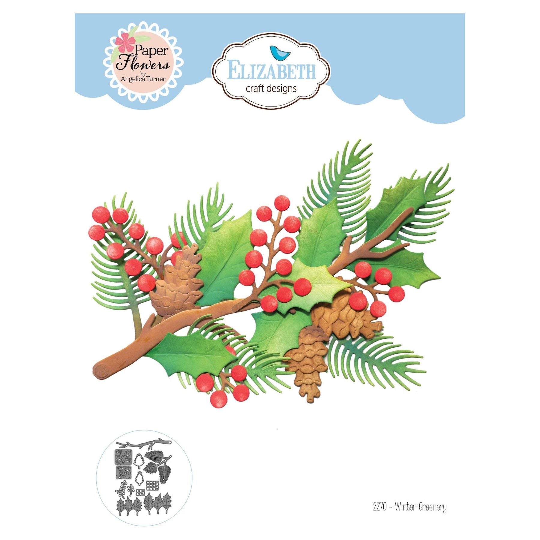 Elizabeth Craft Designs Winter Greenery Dies 2270