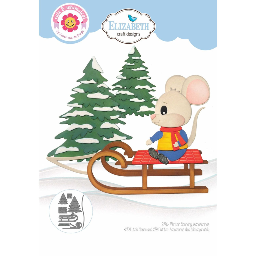 Elizabeth Craft Designs Winter Scenery Accessories Dies 2286