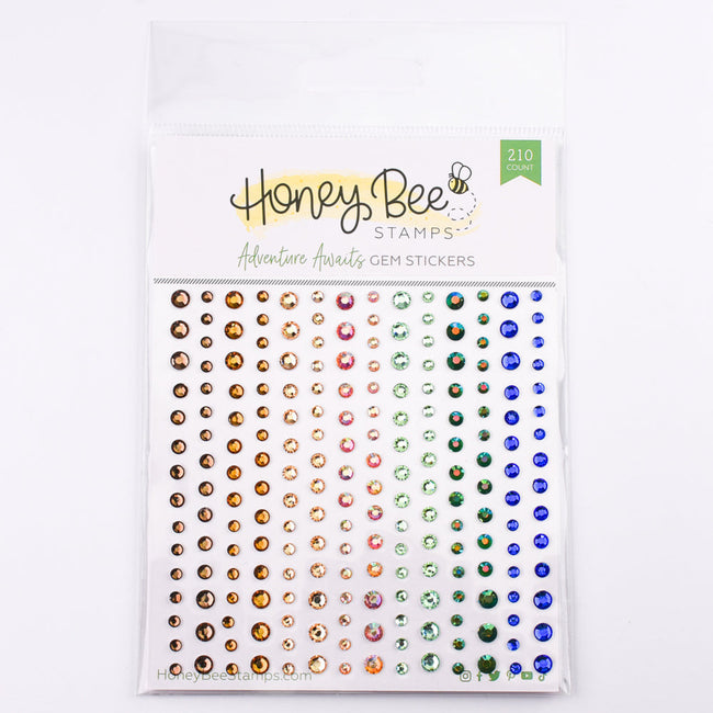 Honey Bee Adventure Awaits Gem Stickers hbgs-043