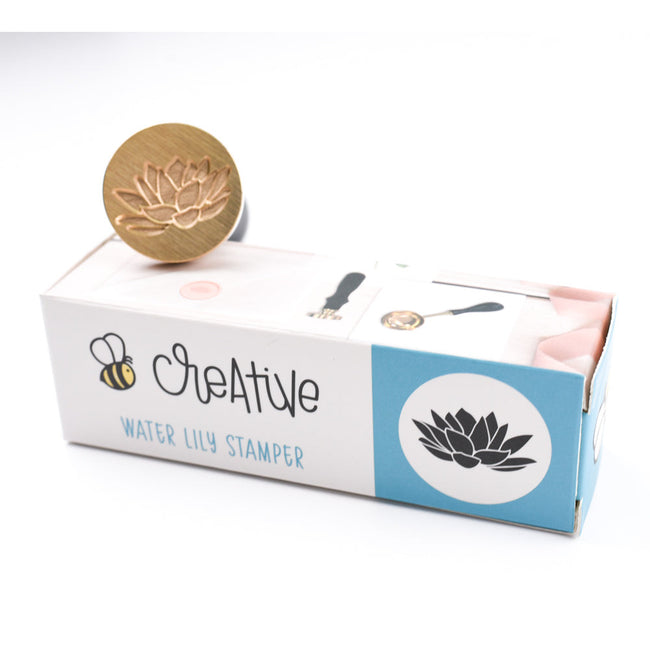 Honey Bee Water Lily Wax Stamper hbtl-ws-wlil metal seal image