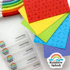 Rainbow Splash Embossing Folder Tiny Florals rsef4