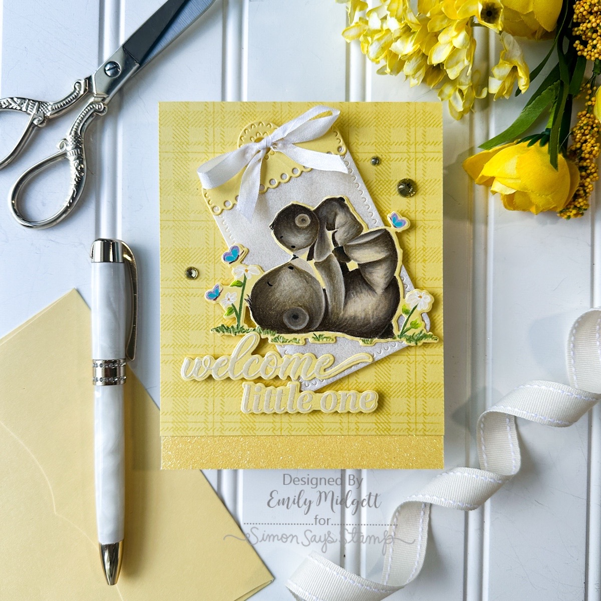 Simon Says Stamp Scalloped Floral Tag Wafer Dies s1022 You Are My Favorite Baby Card | color-code:ALT07
