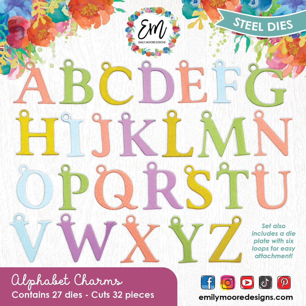 Emily Moore Designs Alphabet Charm Die Set die-alp