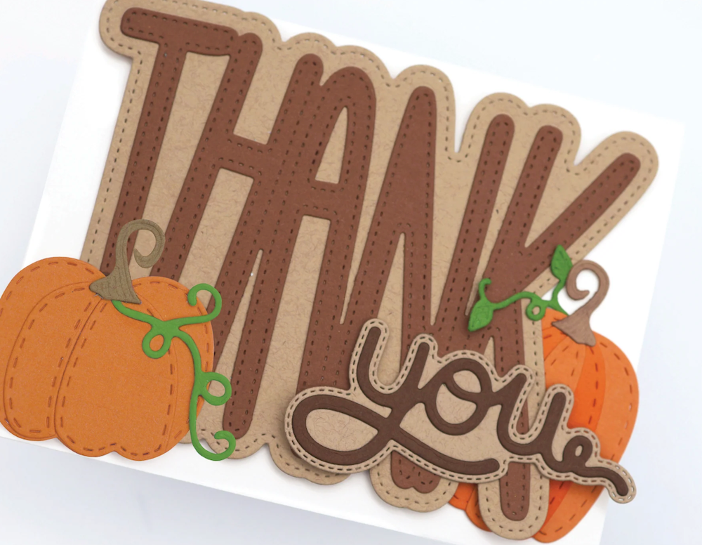 Emily Moore Designs Big & Bold Thank You Die Set fall