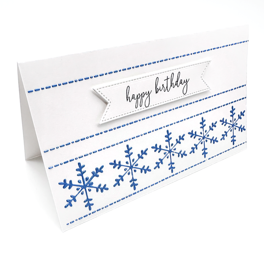 Emily Moore Designs Birthday Sentiments Clear Stamp Set stp-bss-01 snowflake