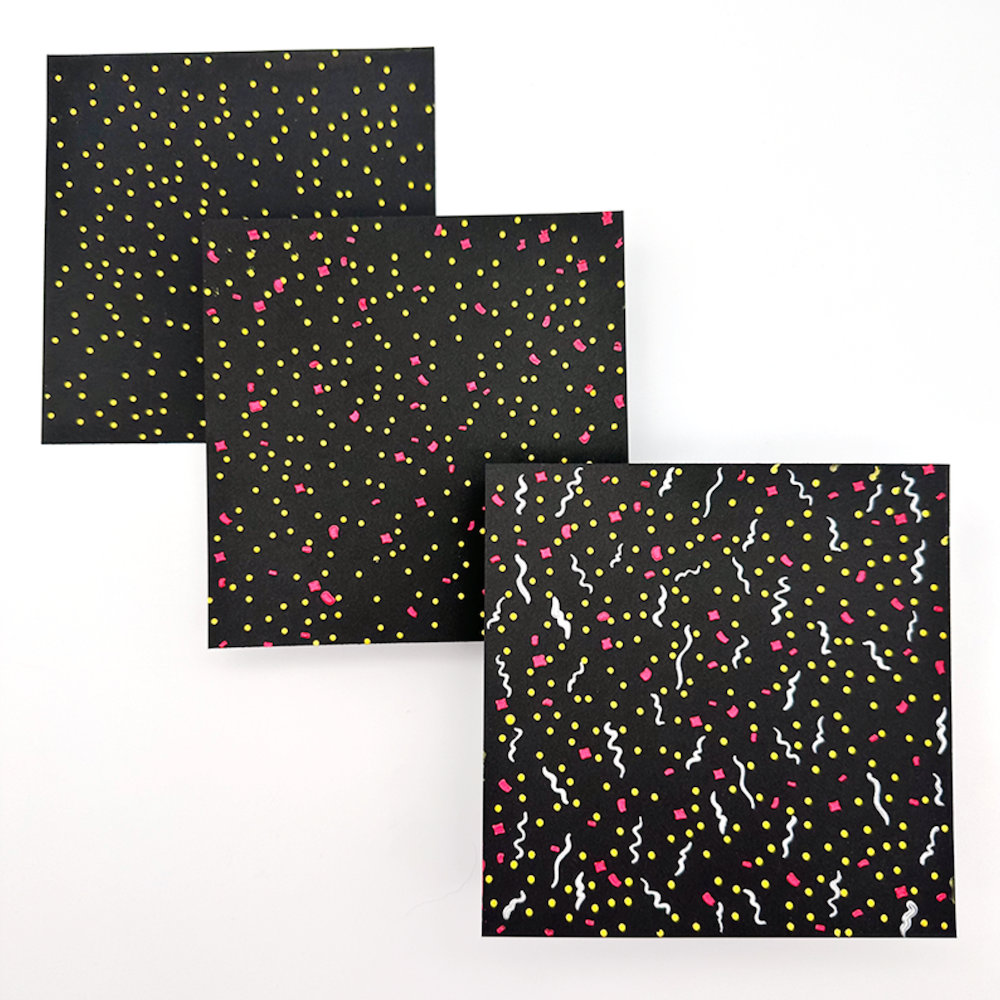Emily Moore Designs Confetti Stencil Set stc-conf-01 black