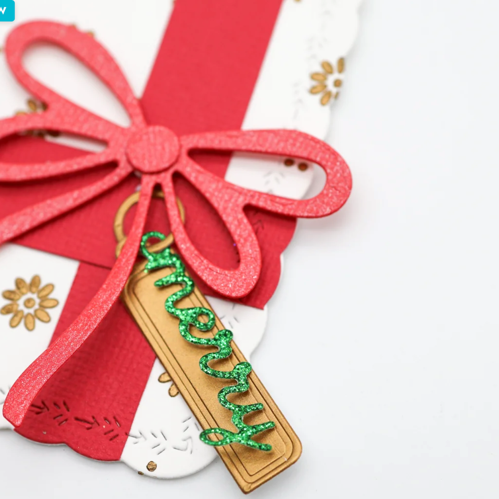 Emily Moore Designs Dainty Bow Die Set die-dbd merry tag