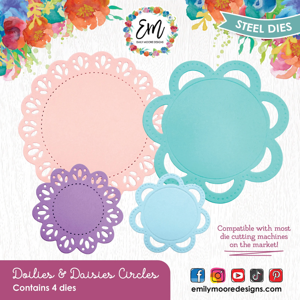 Emily Moore Designs Doilies and Daisies Circle Die Set die-ddd
