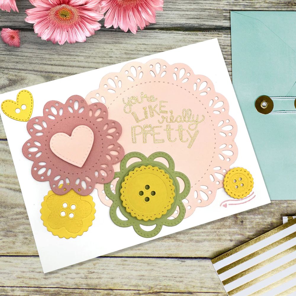 Emily Moore Designs Doilies and Daisies Circle Die Set die-ddd pretty