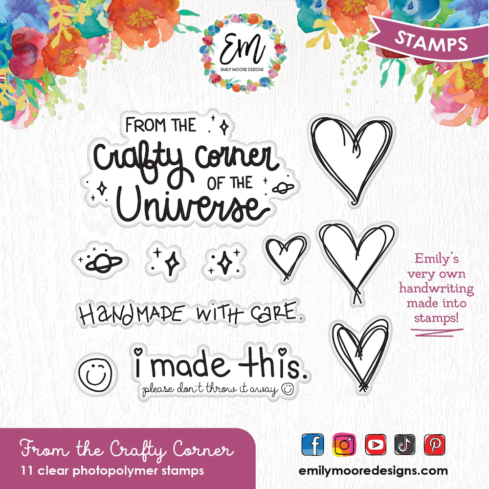 Emily Moore Designs From the Crafty Corner Clear Stamp Set stp-ccs