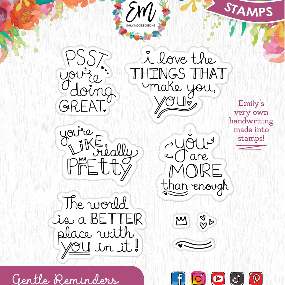 Emily Moore Designs Gentle Reminders Clear Stamp Set stp-grs
