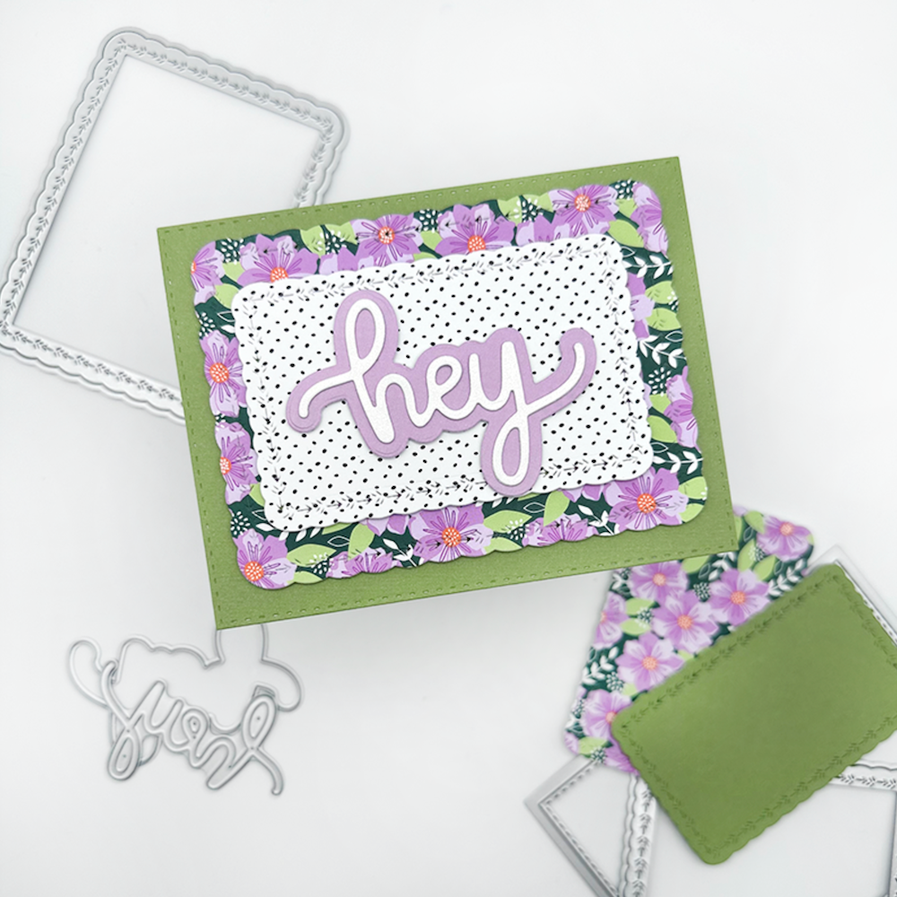 Emily Moore Designs Hi Hey Hello Large Die Set die-hhh-02 floral
