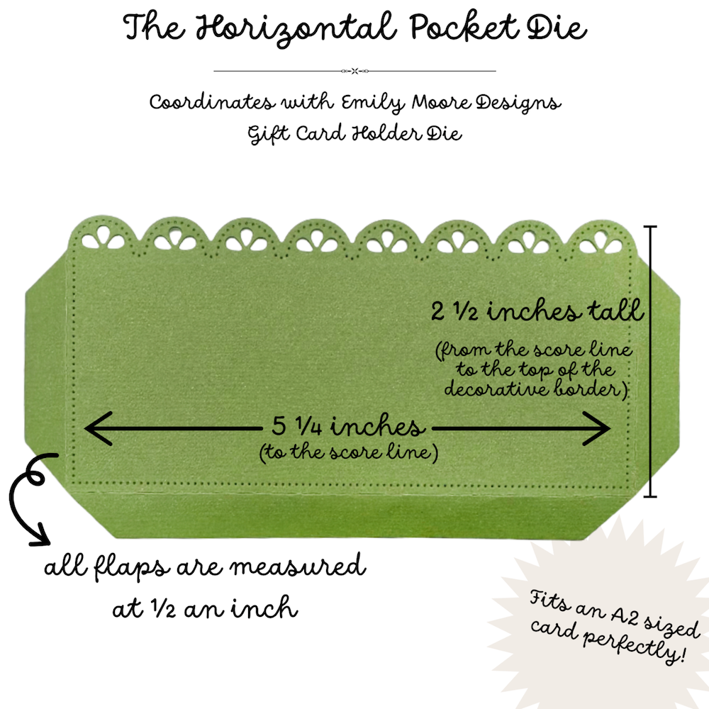 Emily Moore Designs Horizontal Pocket Die Set die-hpd-01 product