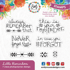 Emily Moore Designs Little Reminders Clear Stamp Set stp-lrs