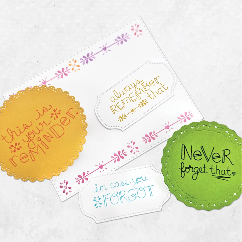 Emily Moore Designs Little Reminders Clear Stamp Set stp-lrs never