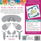Emily Moore Designs Lorelai Moth Die Set die-mml-01 back