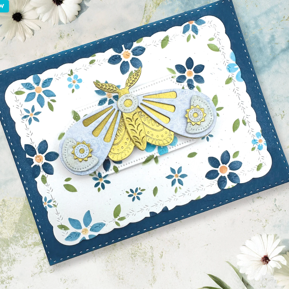 Emily Moore Designs Lorelai Moth Die Set die-mml-01 blue