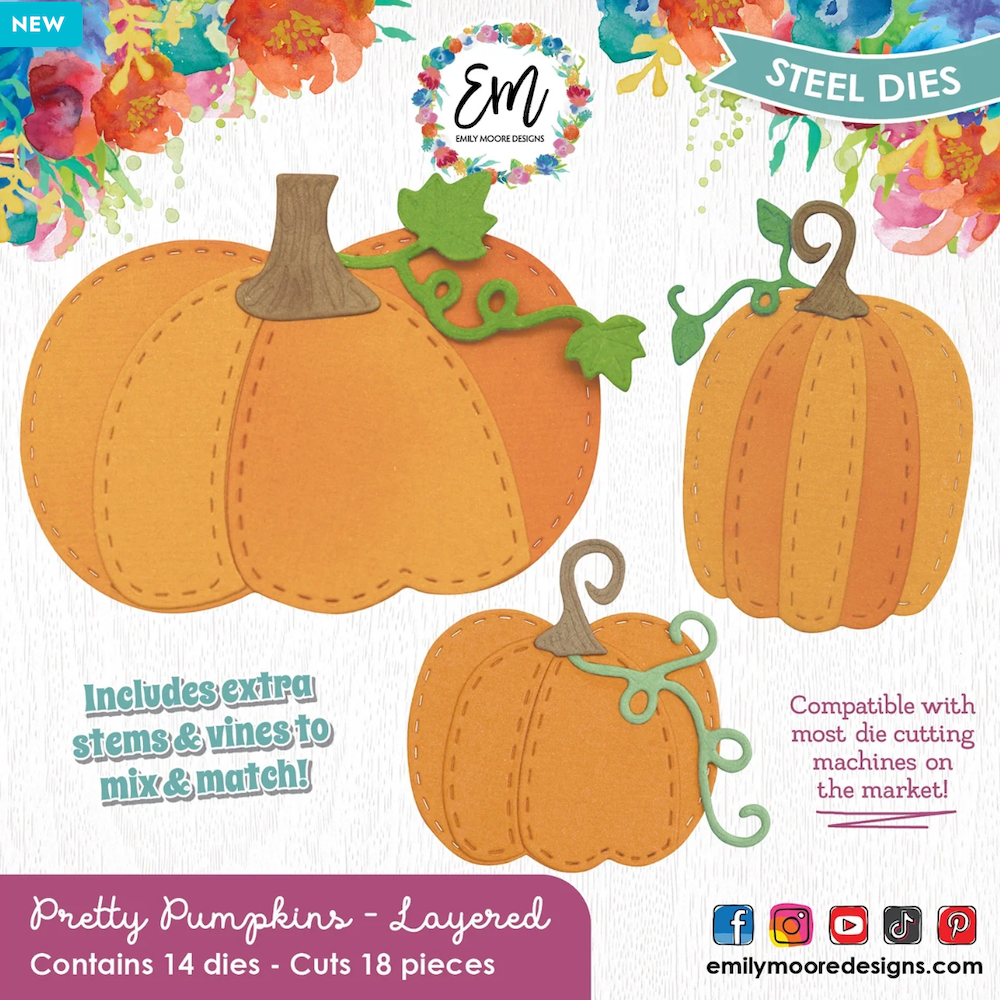 Emily Moore Designs Pretty Pumpkins Die Set 