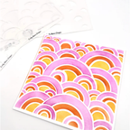 Emily Moore Designs Rainbows Layered Stencil Set stc-rls-01 pink