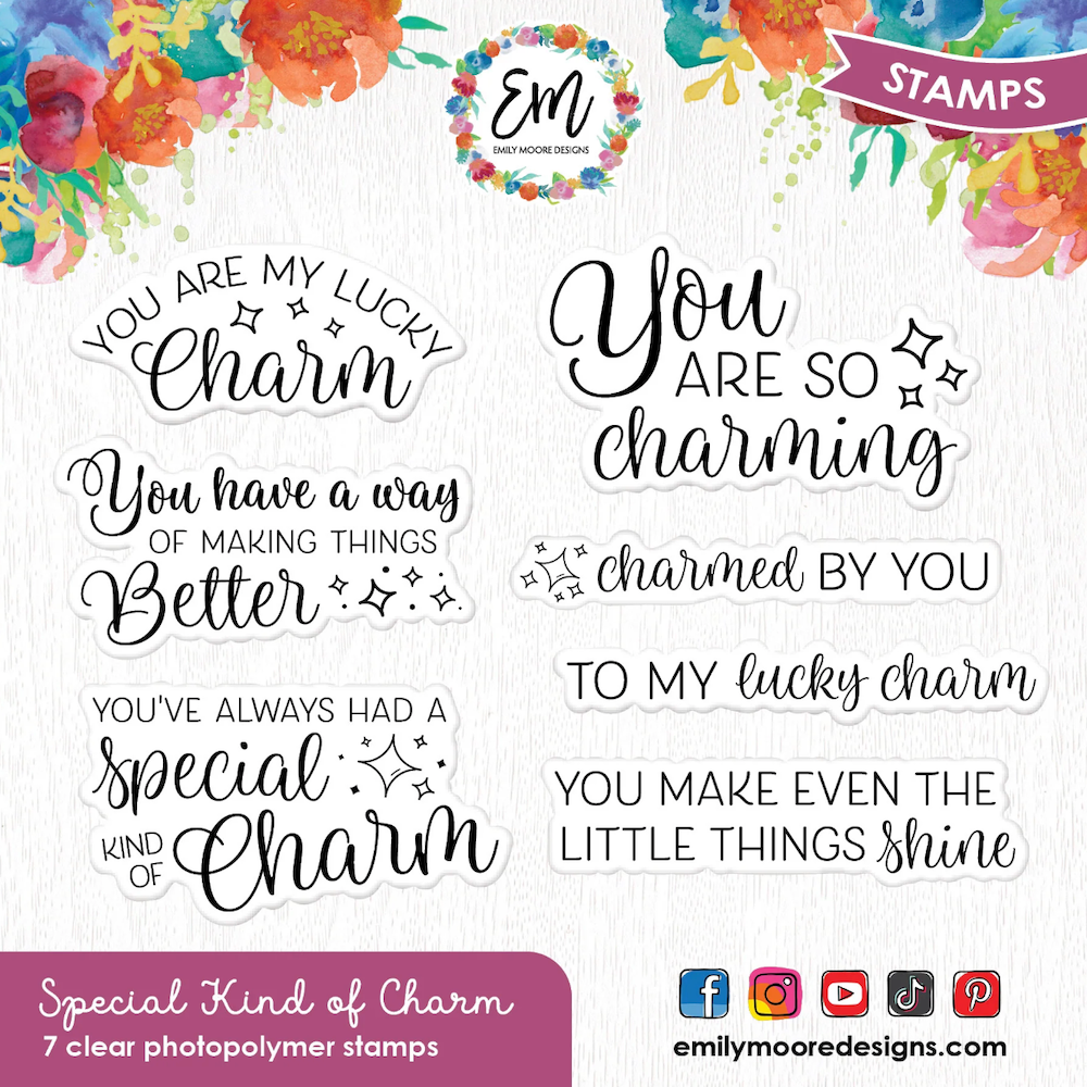 Emily Moore Designs Special Kind of Charm Clear Stamp Set stp-spe