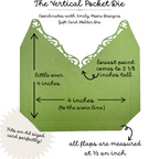 Emily Moore Designs Vertical Pocket Die Set die-vpd-01 size
