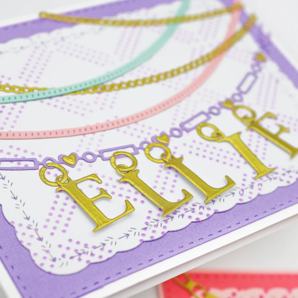 Emily Moore Designs Vowel Charm Die Set die-vow ellie name