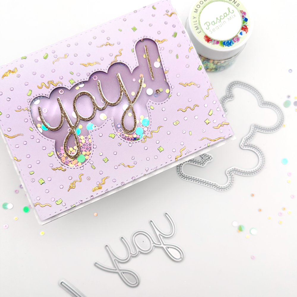 Emily Moore Designs Yay Die Set die-ylw-01 confetti
