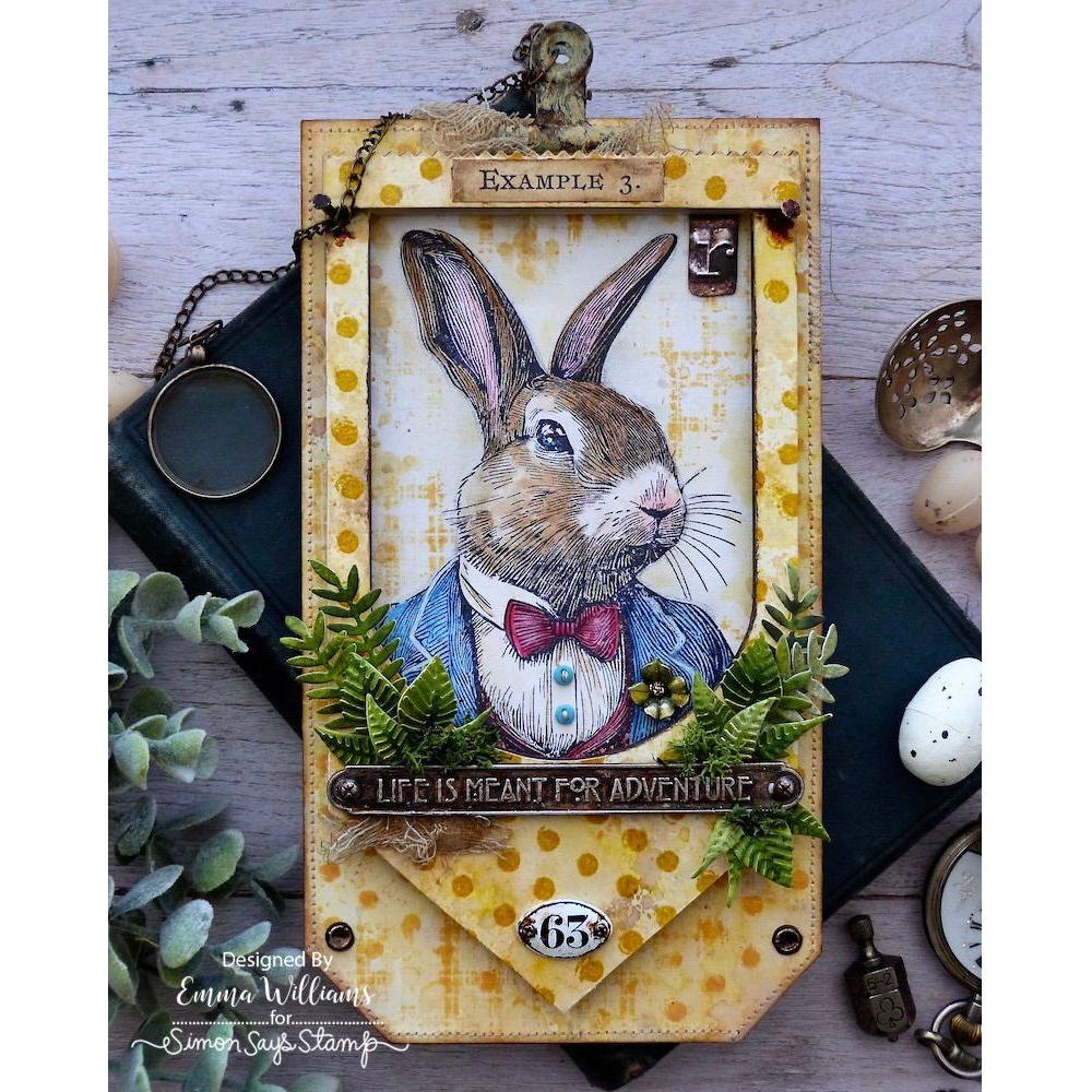 Tim Holtz Cling Rubber Stamps Mr. Rabbit cms478 fancy rabbit | color-code:ALT05