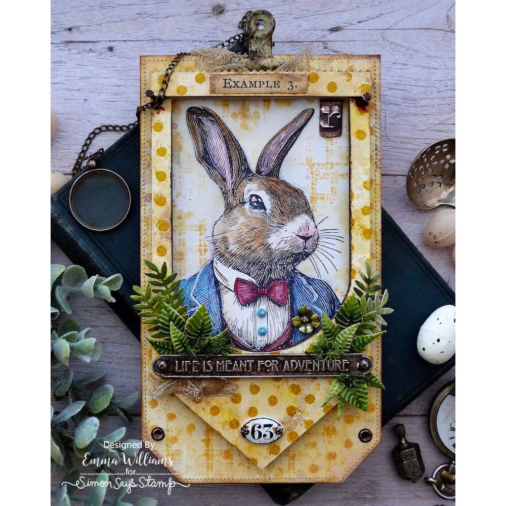 Tim Holtz Mr. Rabbit Stamps with Simon Says Stamp Dies Bundle setmr24