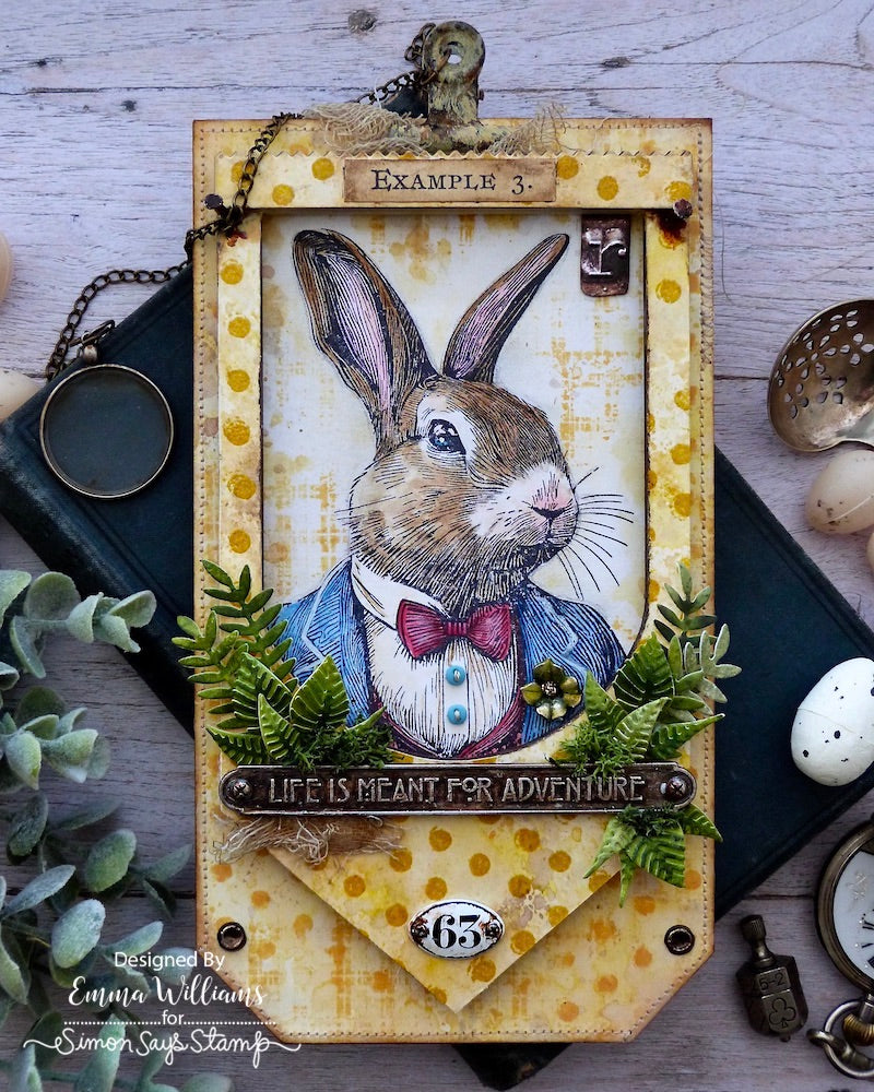 Tim Holtz Cling Rubber Stamps Mr. Rabbit cms478 fancy rabbit | color-code:ALT05