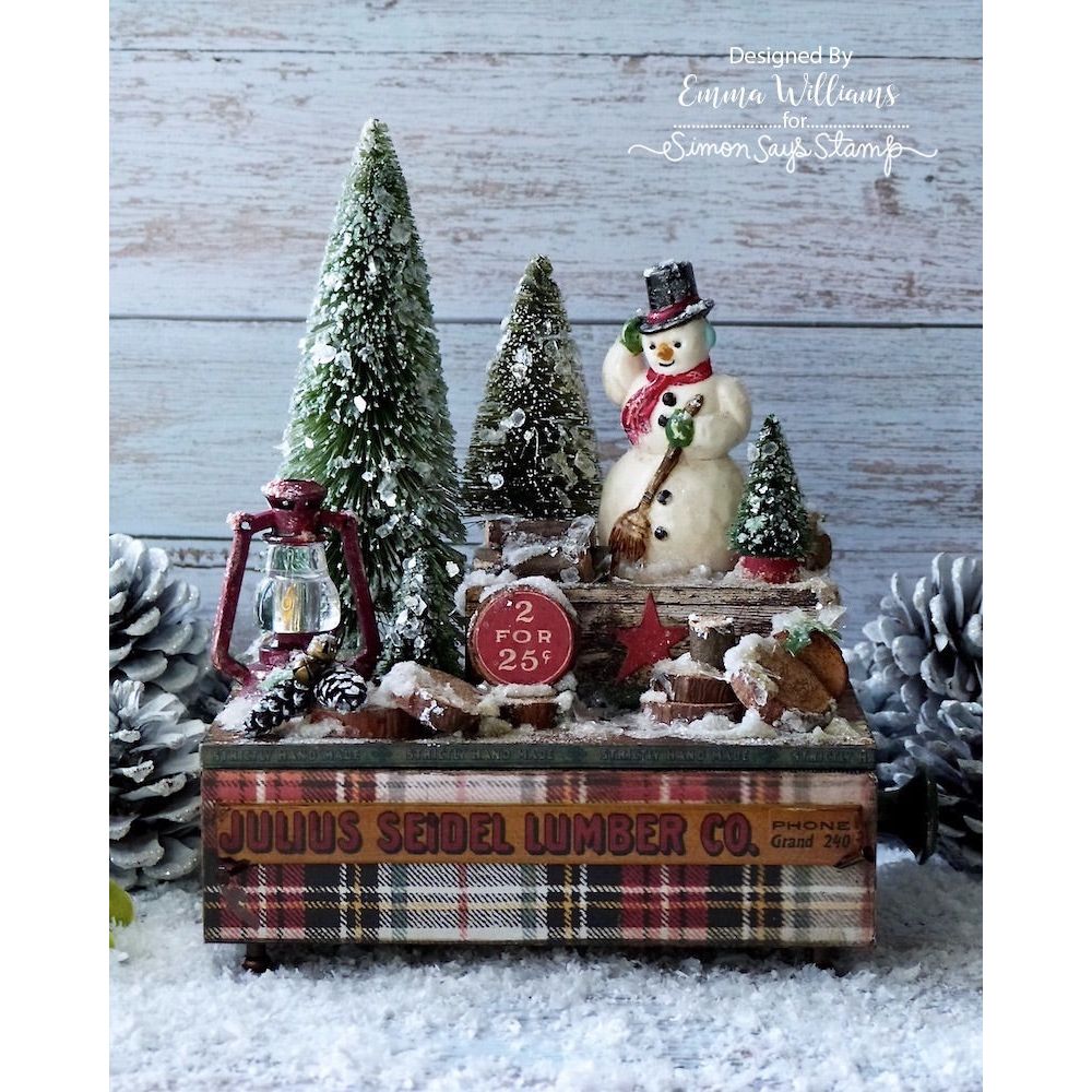 Tim Holtz Flip Top Distress Paint Wild Honey Ranger TDF53385 Christmas Vignette Scene | color-code:ALT01