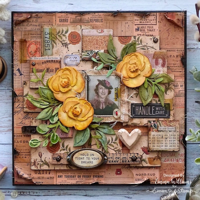 Tim Holtz Etcetera Square Panels Thickboards thetc-021 heart