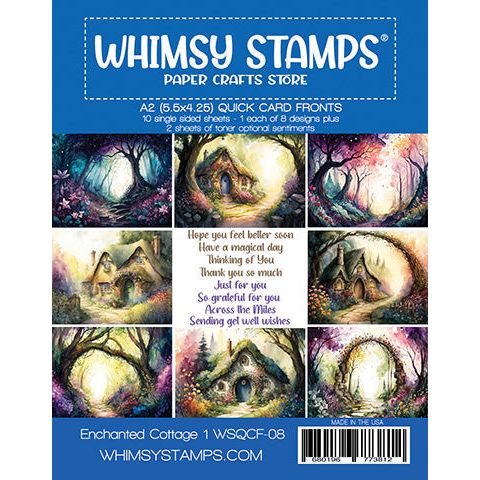 Whimsy Stamps Enchanted Cottage 1 Quick Card Fronts wsqcf-08