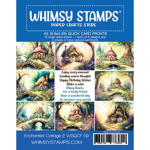 Whimsy Stamps Enchanted Cottage 2 Quick Card Fronts wsqcf-09