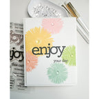 CZ Design Clear Stamps Enjoy Phrases cz380c Stamptember Birthday Card
