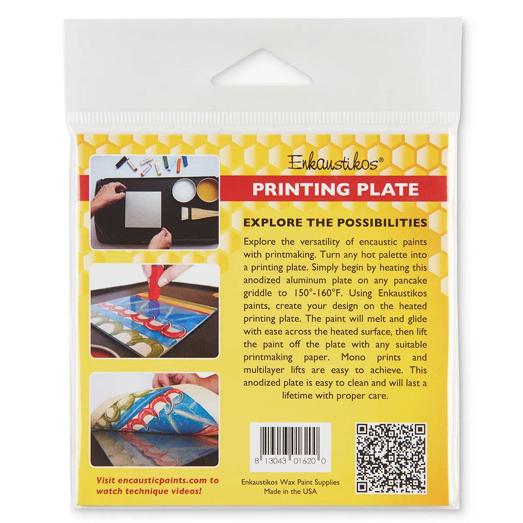 Enkaustikos Anodized Aluminum Plate 4x4 en16200 package back