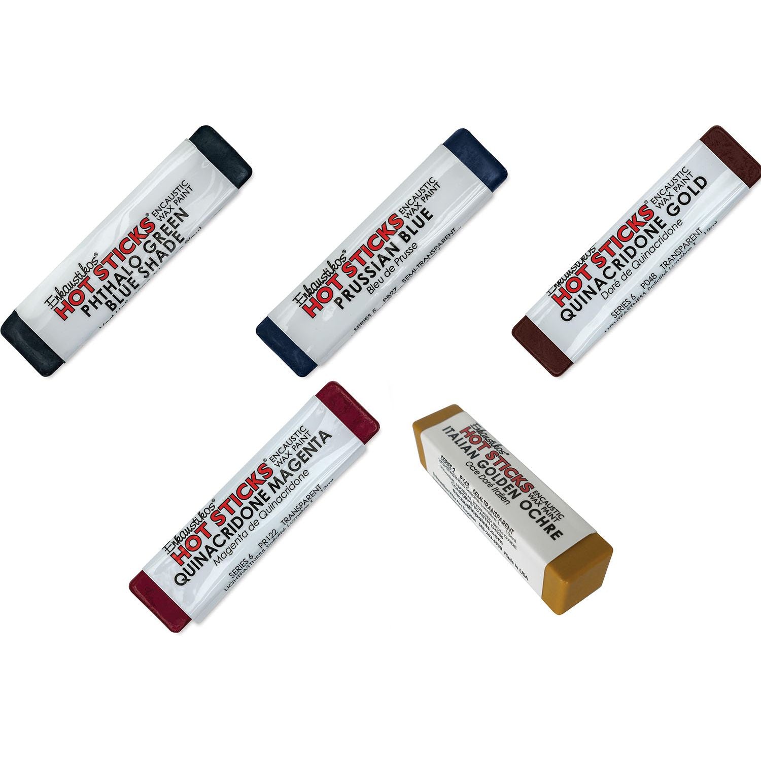 Enkaustikos Glazing Hot Sticks Set 5 Pack en16293 color names