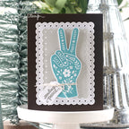 Simon Says Stamp Cardstock 100lb Espresso sss144 Sending Cheer Shari Carroll Peace Sign Card