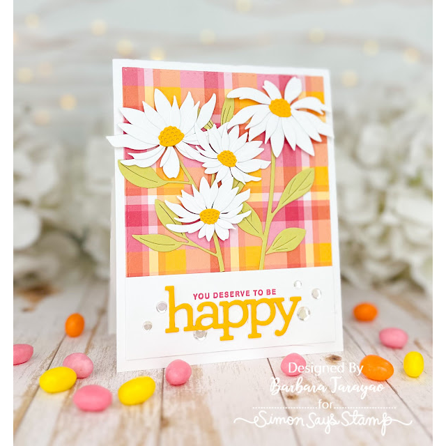 Simon Says Stamp ETCHED LAYERED DAISY STEM Wafer Dies s710 Happy Card | color-code:ALT02