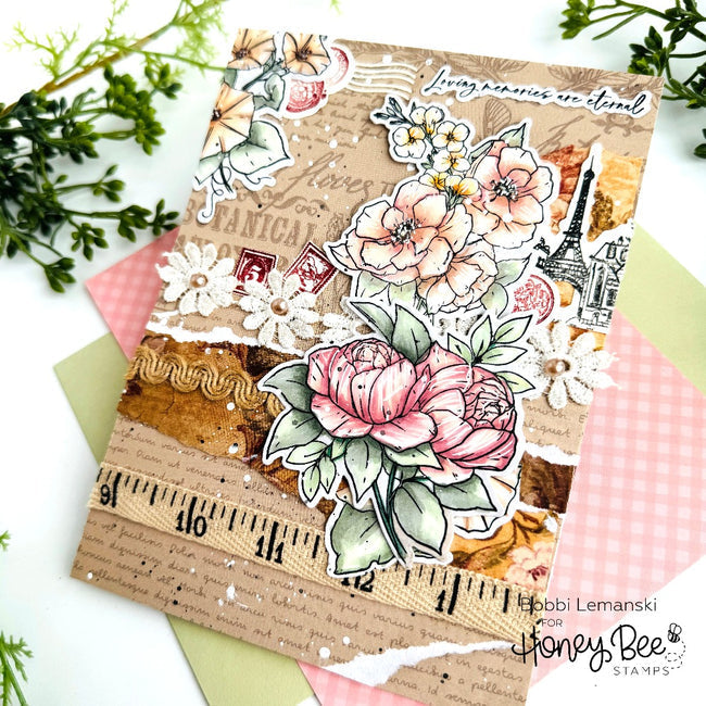 Honey Bee Eternal Love Clear Stamps hbst-522 Loveing Memories Card