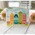 Simon Says Stamp European Street Background Wafer Dies 1005sdc Smitten Friend Card